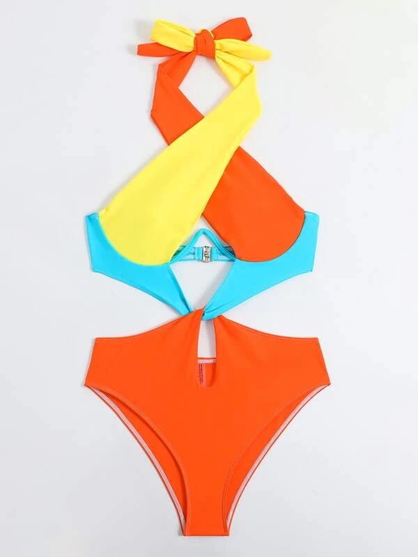 Siya One Piece Swimsuit Orange